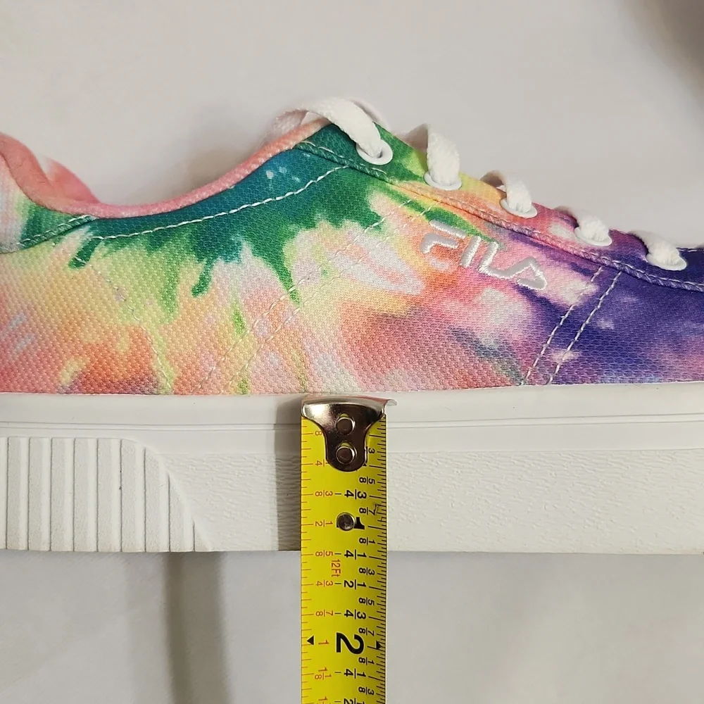 Fila Tie-Dye Panache Sandblast Colorful Rainbow Platform Sneakers (W Size 9)